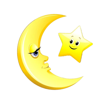 卡通星星与月亮