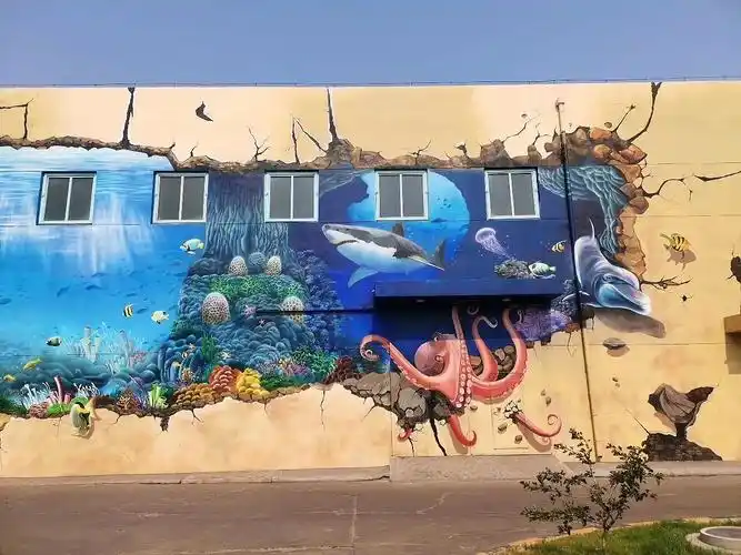 室外3d立体墙绘