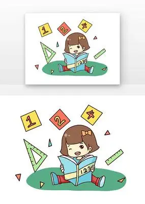 数学培训班卡通元素素材10张
