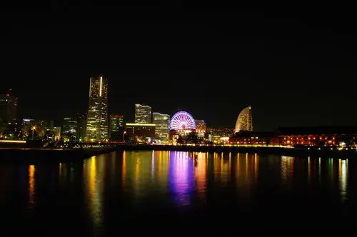 从大象鼻子公园看到的横滨夜景免费照片1920x1280分辨率下载,从大象鼻