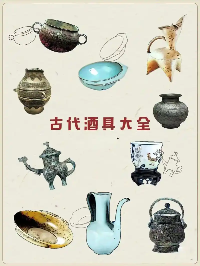 一图看懂|你知道古代酒具有哪些吗? 杯【bei] 劝君更近一 - 抖音