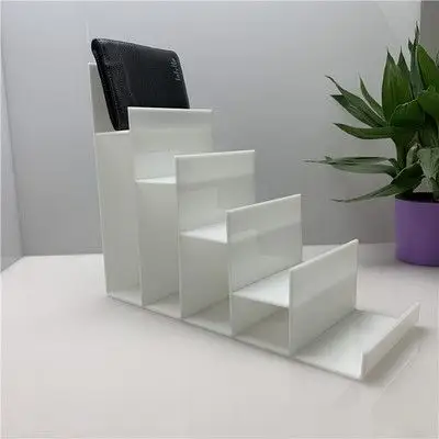 亚克力多层阶梯式钱包陈列展示架 包包多层展示台 透明梯形眼镜架