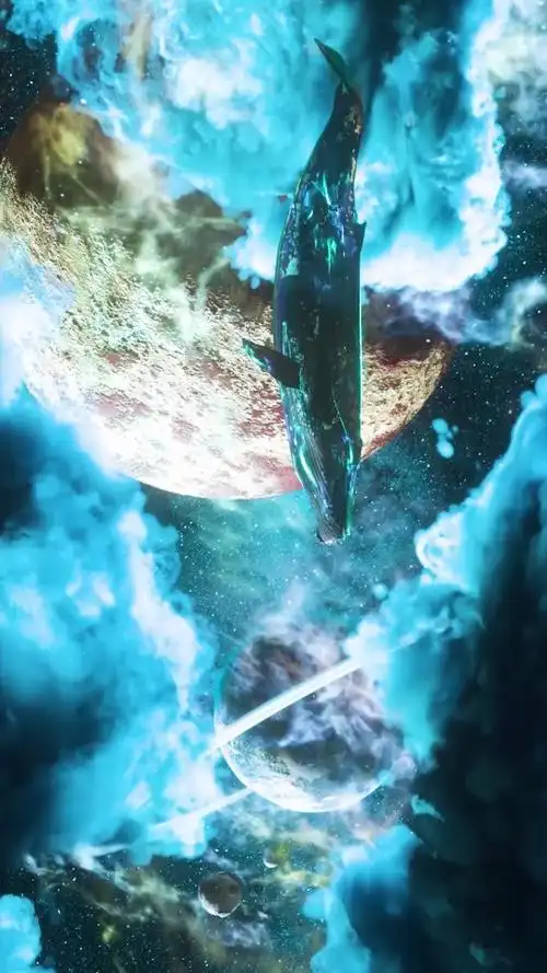 火萤 视频:超唯美治愈梦幻鲸鱼95 鲲 星空 星球 bgm:执迷不悟