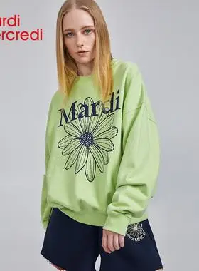 mardimercredi小雏菊圆领休闲卫衣