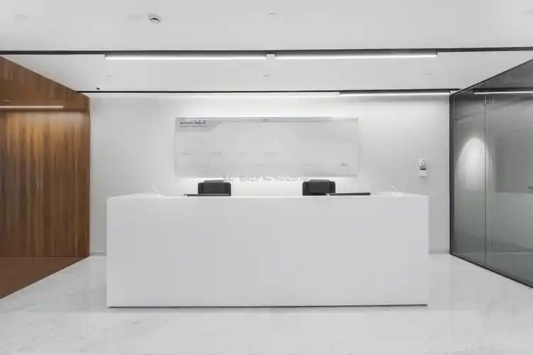 传媒文化公司前台装修高清图片大全-城起装修效果图