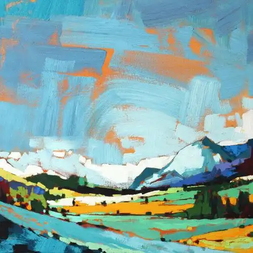 刮刀风景画jessicafields作品