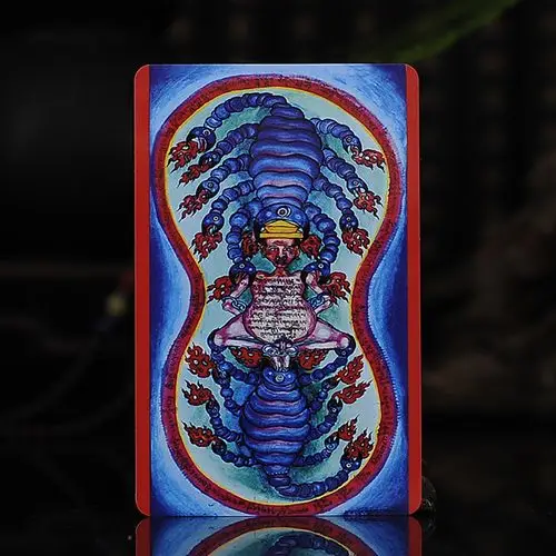 大藏禅饰 佛教用品批发 愤怒莲师铁蝎轮 辟邪护身卡符咒 消灾驱魔