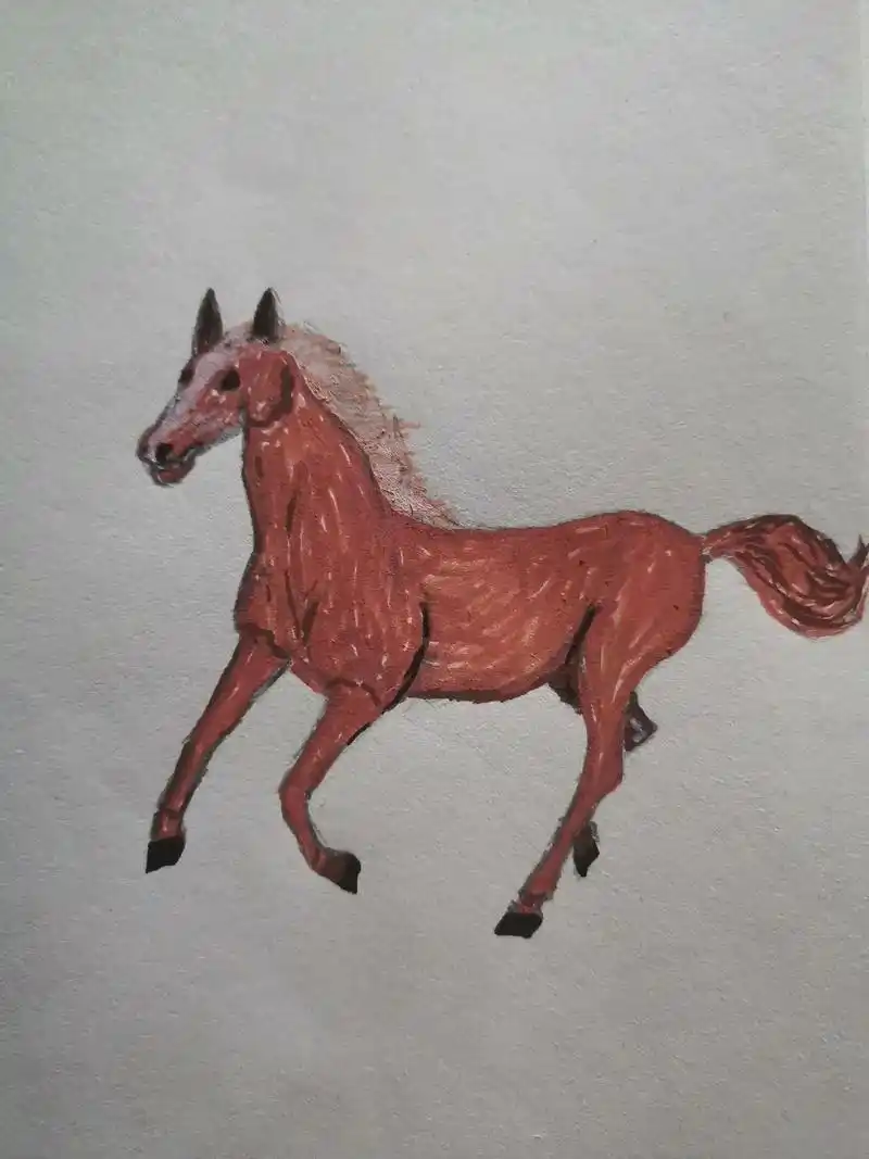 马克笔丙烯画动物练习之马的动态图 - 抖音