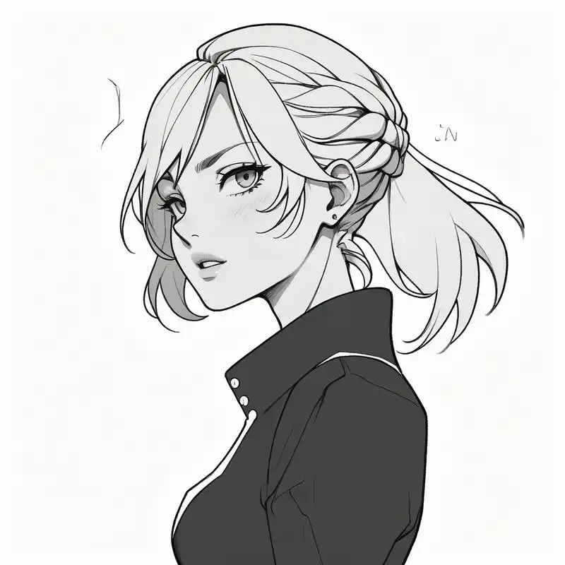 动漫头像女黑白霸气 99699294