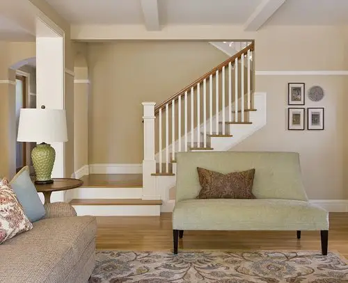 装修效果图大全  现代别墅实用型楼梯起居室设计效果图