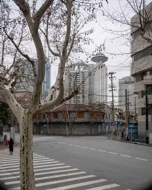 摄影记疫上海街道的日与夜从未空荡得如此相近