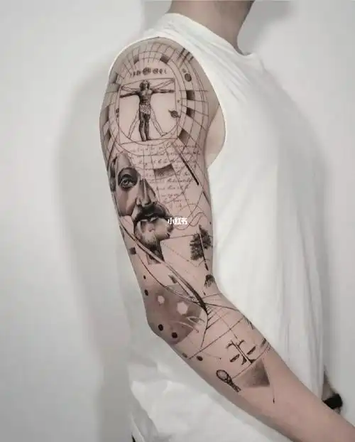 超帅单针写实纹身品味的体现