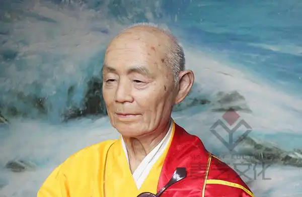 妙湛法师蜡像制作硅胶像法师蜡像