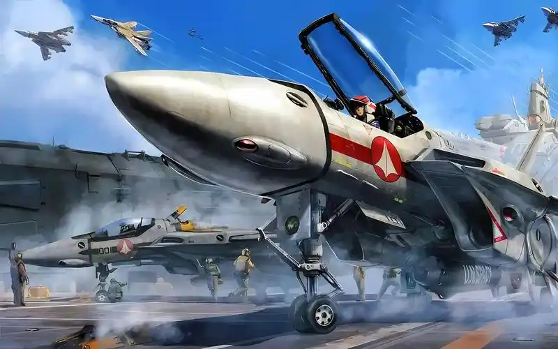 超时空要塞搭配经典的壮志凌云 完美展现颜值爆表的f14雄猫战机