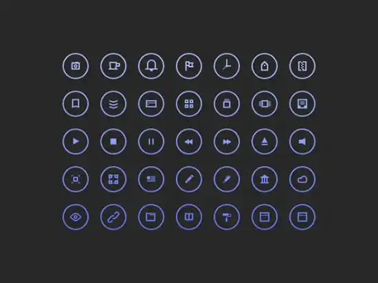 smartphone round icon psd material