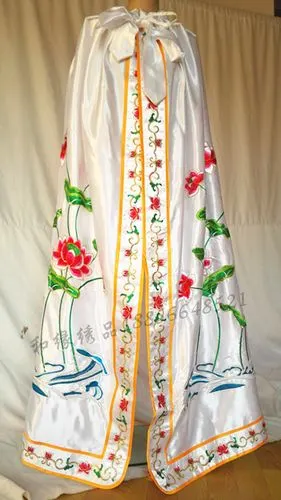 佛教用品白色莲花披风123 佛袍 荷花披肩佛衣 佛像衣佛堂装饰绣品