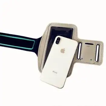 苹果iphonex 8plus手臂带手机套胳膊包绑臂跑步运动男女6s/7臂包 灰色
