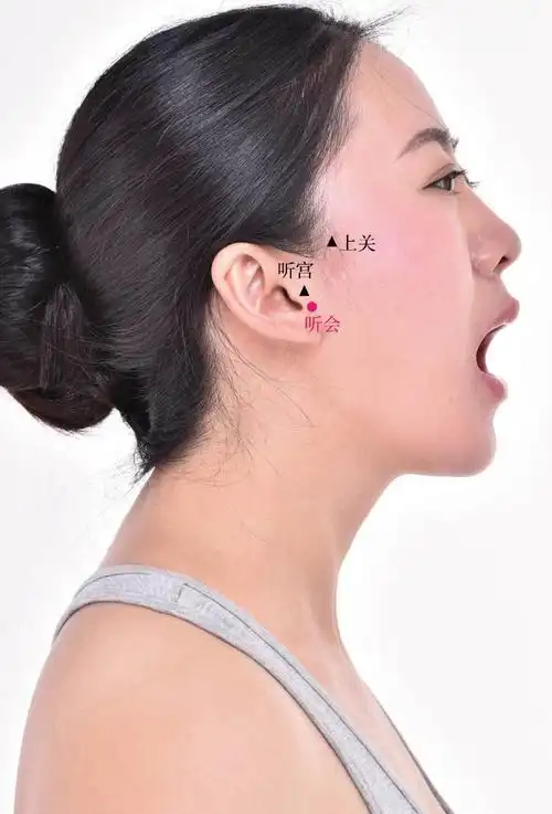 位置        面部,当耳屏间切迹的前方,下颌骨髁突的后缘,张口有凹陷