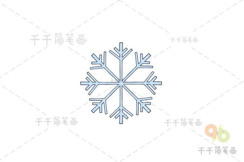 漂亮的雪花简笔画画法