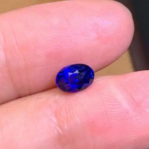19克拉天然无烧蓝宝石戒面裸石皇家蓝色椭圆形颜色浓郁珠宝