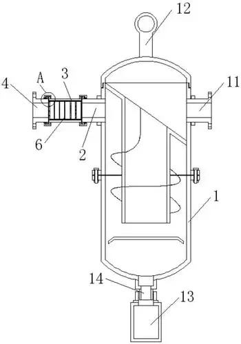 cn211585731u_一种防堵塞旋流式汽水分离器