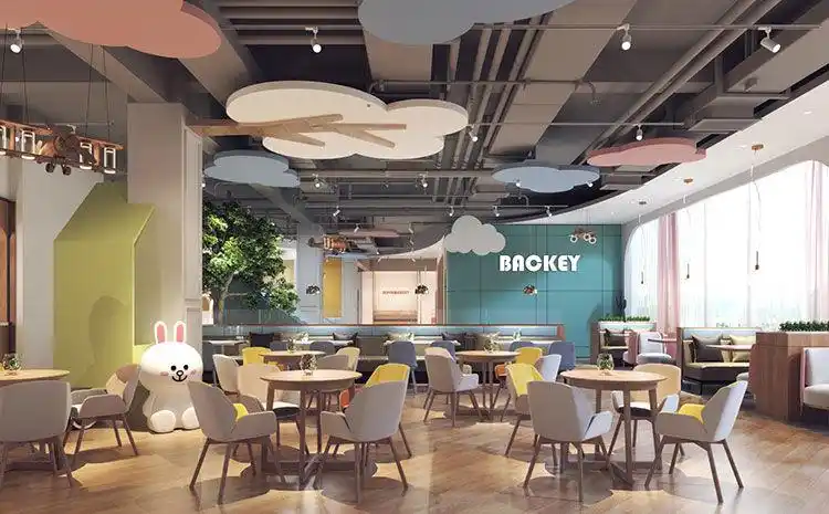 合肥亲子餐厅装修亲子餐厅效果图资深设计师全程跟您对接