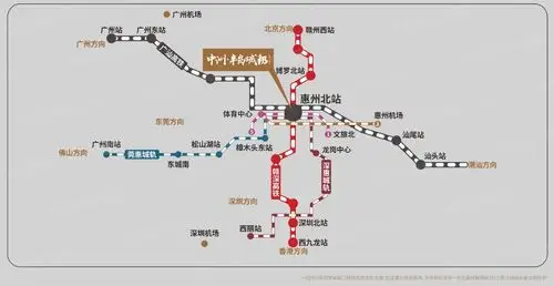 惠州中洲半岛城邦交通轨道规划图
