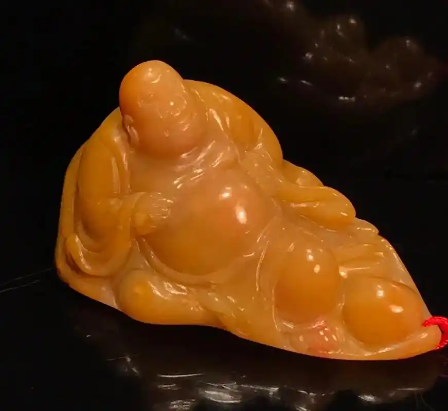 老挝北部田黄手把件,弥勒佛笑口常开.老挝北部黄手把件,弥勒佛 - 抖音