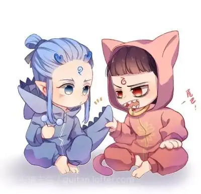 敖丙哪吒情侣头像无水印