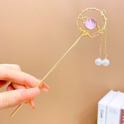 杜缇儿童古风丸子头发簪步摇流苏簪子汉服女童头饰盘发发钗发饰古代女