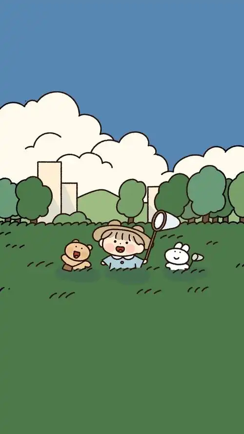 软萌可爱插画背景手机壁纸 第二辑_卡通_手机壁纸下载_美桌网
