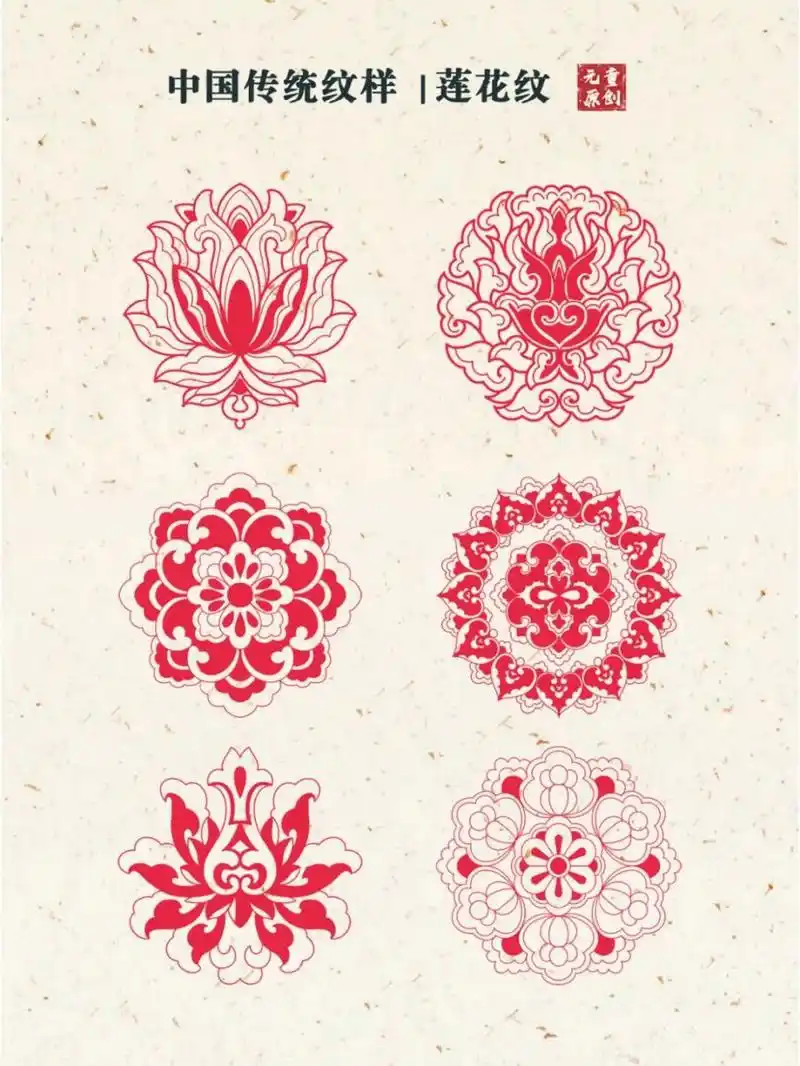 越来越喜欢莲花纹样了. 纹样临摹自网上,仅作练习.