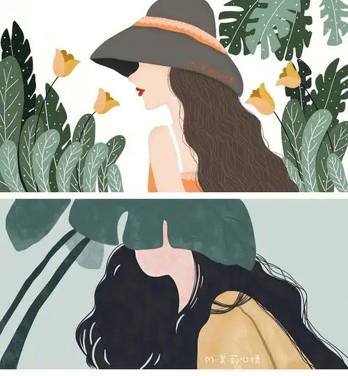 手绘插画 | 家装风格的背景墙壁画