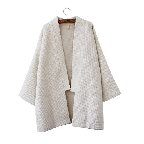 白色外套女中长款 毛呢_袁落落/男女同款 日式和风毛呢中长款外套开衫