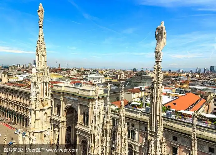 从米兰大教堂屋顶俯瞰