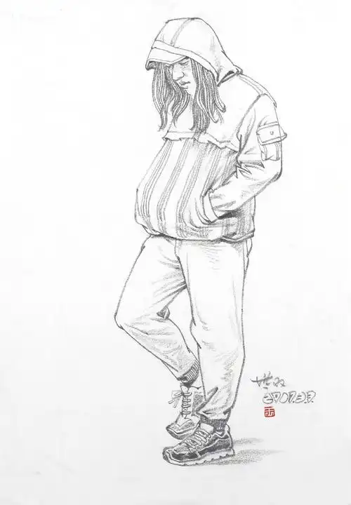 优秀速写人物临摹图片,速写人物坐姿高清图片大神级速写人物临摹图