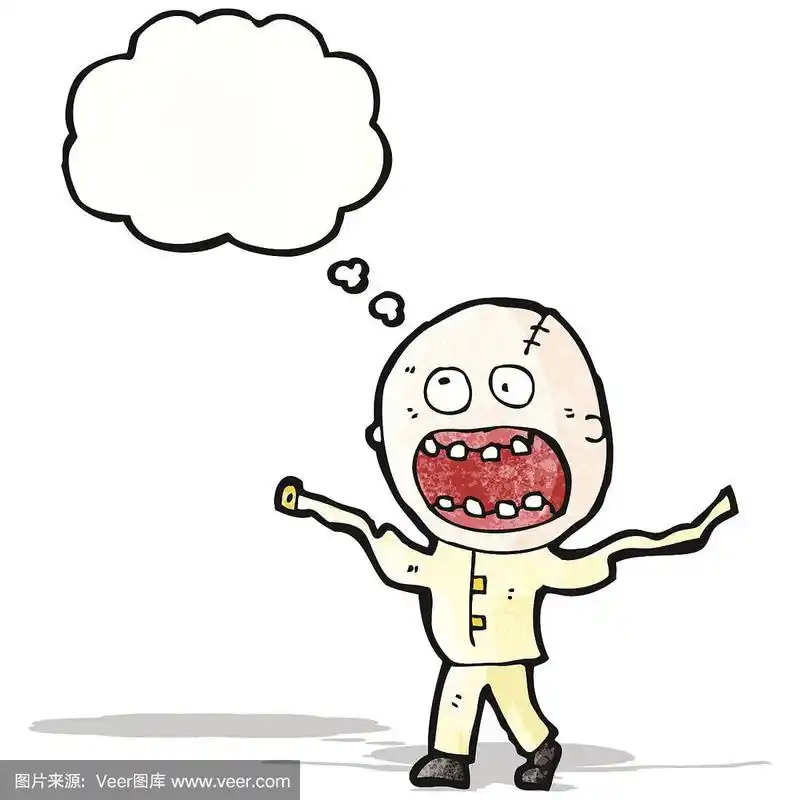 卡通疯狂的疯子