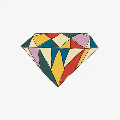 手绘彩色钻石