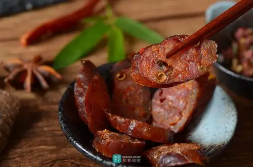 美食拍摄湖北恩施特产腊肉腊肠拍摄作品 邦鲜生