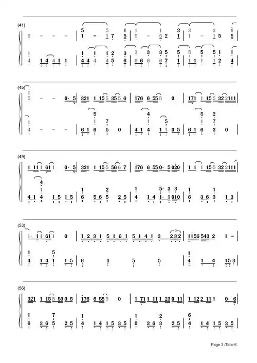 なんでもないや(没什么大不了)简谱  电影你的名字片尾曲,一直在寻找