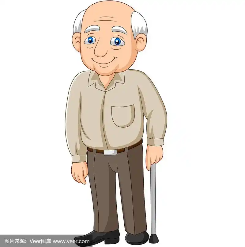 卡通老人老人老人