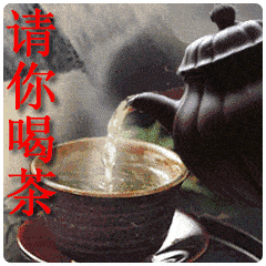 请你喝茶真人聊天动态表情图