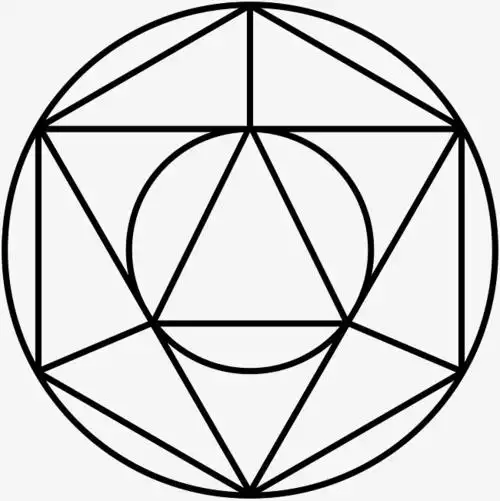 手绘圆形几何体图案