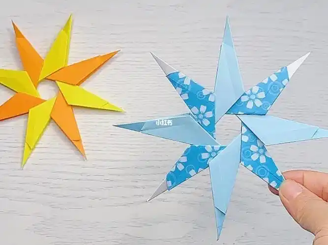 八角飞镖折纸教程
