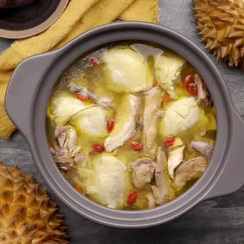 榴莲煲鸡的做法