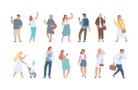 女性人群图片-女性人群素材-女性人群插画-摄图新视界