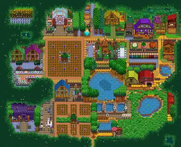 星露谷物语森林农场布局展示