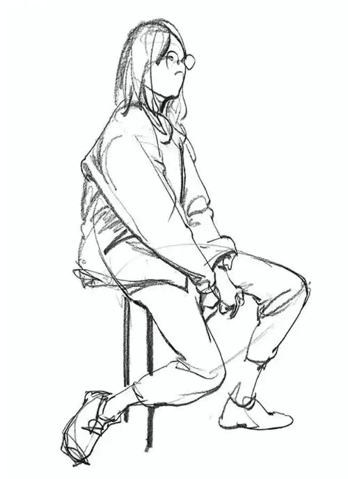 【速写】联考人物速写怎么样才能画好坐姿?