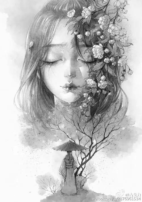 黑白素描 - 堆糖,美图壁纸兴趣社区