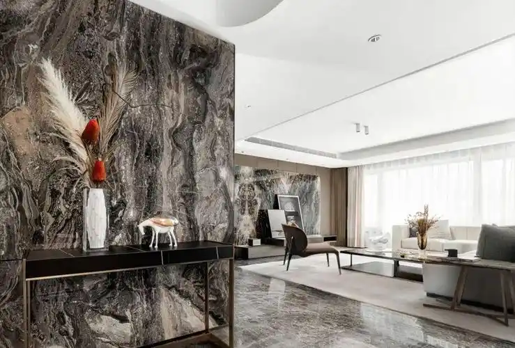 石材装饰 | 180㎡样板间,优雅豪宅生活